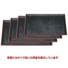 長手盆 耐熱長手布目盆黒天朱尺3寸 NS加工