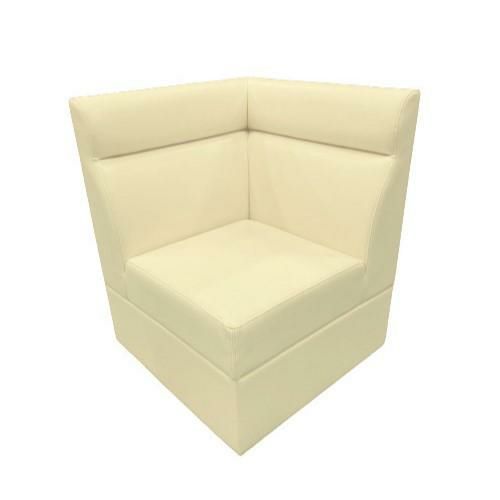 TB オリジナル ボックスソファ コーナー ホワイト レザー 幅600×奥行600×高さ750mm