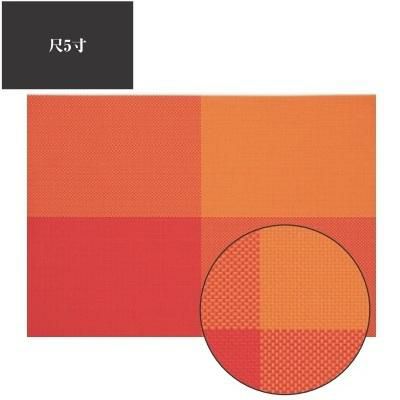 ランチョンマット COL.10橙チェックエコマット尺5寸