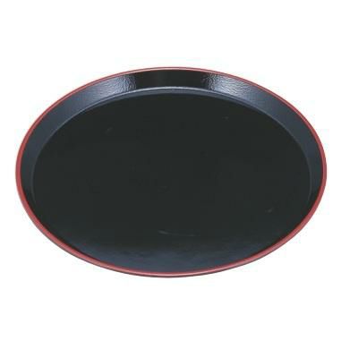 丸盆 耐熱尺4寸丸盆黒天朱 NS加工