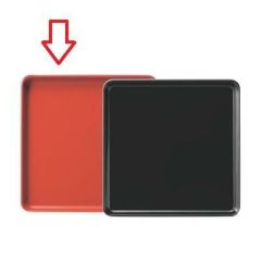 トレー (F-8)29cm角盆赤