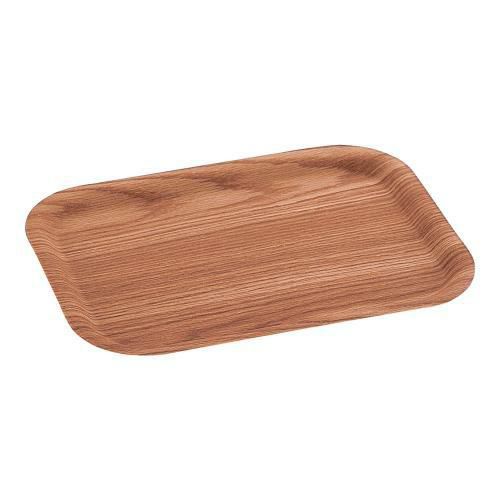 木目樹脂カフェトレイ ナチュラル 小