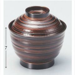 小吸椀 3.5寸乱筋椀チーク塗