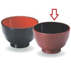 汁椀 ハツリ亀甲汁椀銀朱