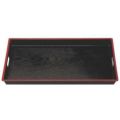 お盆 2尺3寸ABS木目脇取盆黒天朱 NS加工