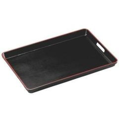 お盆 2尺木目脇取盆黒天朱 NS加工