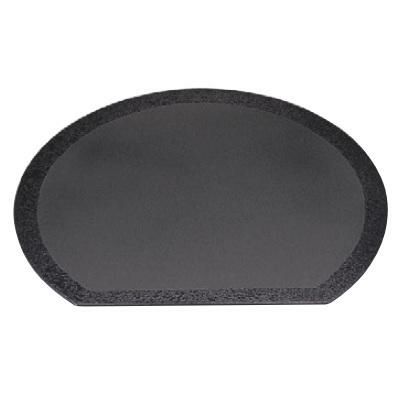 お盆 半月敷膳黒乾漆渕石目尺2寸