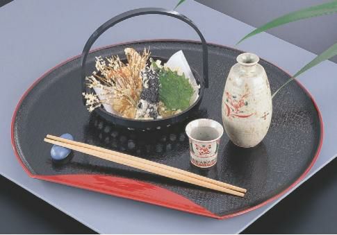 半月盆 布目日の出盆黒布目天朱尺3寸 NS加工