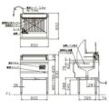 【コメットカトウ】電気フライヤー 27L /CF3-E27/一槽式 幅650×奥行600×高さ800