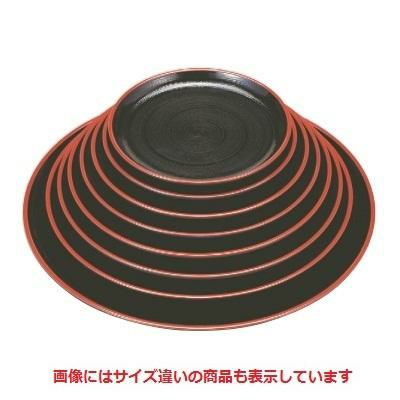 丸盆 丸盆黒刷毛目天朱尺3寸 NS加工
