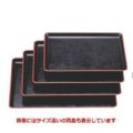 長手盆 耐熱布目長手盆黒天朱尺3寸 NS加工