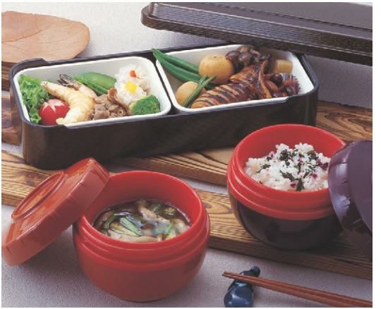 弁当箱  H-500保温飯器・汁器(二重構造)バイオレット色スクリューキャップ式  高さ85 直径:113  プロ用