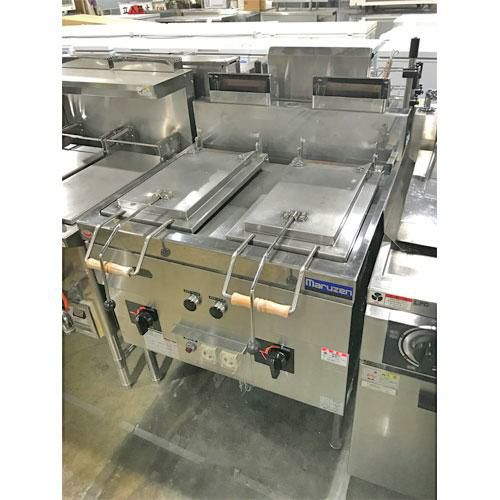 業務用餃子焼き機中古　都市ガス 中古】餃子焼器 マルゼン MGZS-087WBT 幅770×奥行750×高さ800