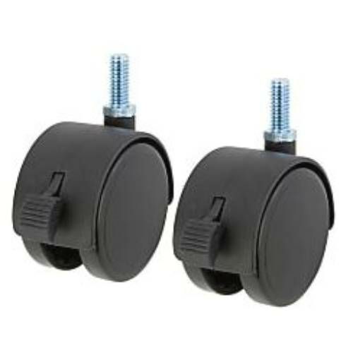 シェルフ【ルミナス レギュラー ホームラック用キャスター(2個セット)IHL-CSL2P ストッパー付 黒】
