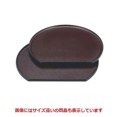 半月盆 半月タイコ隅丸盆茶石目尺2寸 ハ-ド塗