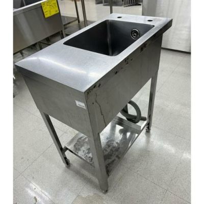 シンクシングル（中古品） 中古】一槽シンク BGなし 幅400×奥行750×高さ850 【送料別途見積