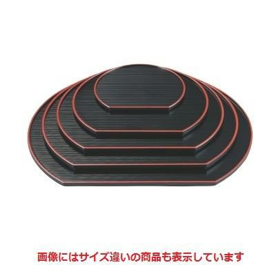 半月盆 乱引半月盆黒天朱7寸