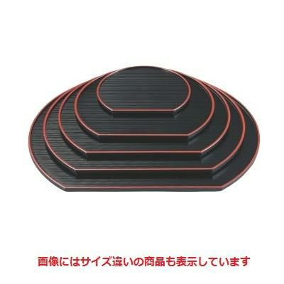 半月盆 乱引半月盆黒天朱9寸