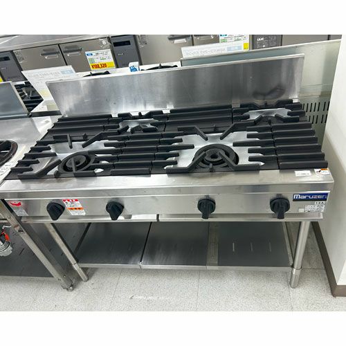 業界最長1年保証】【中古】4口ガステーブル マルゼン RGT-1264D 幅1200  
