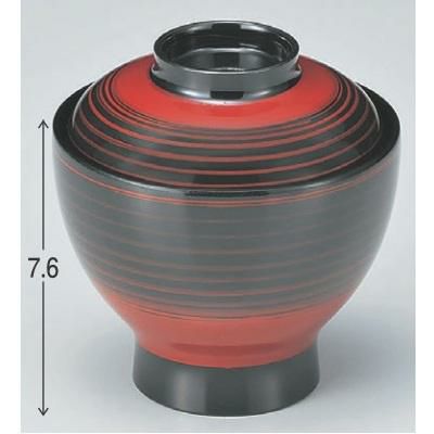 小吸椀 大平小吸椀溜筋目塗り分け