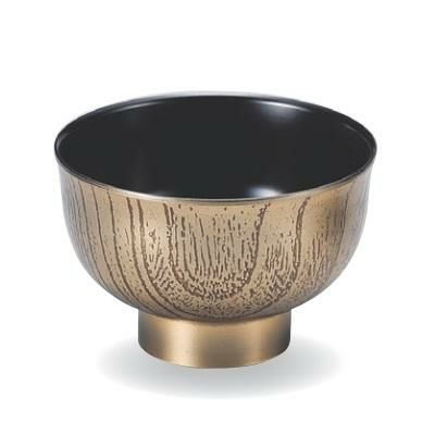 汁椀 羽反木目汁椀金彫