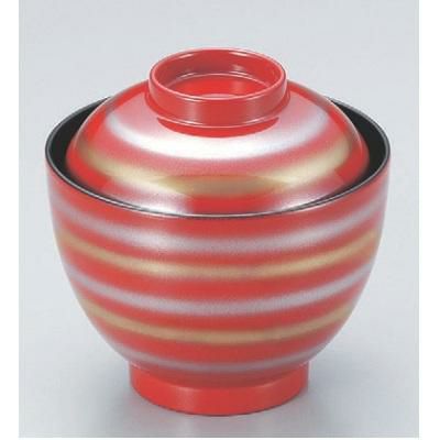 小吸椀 2.8寸玉子椀朱金銀ライン