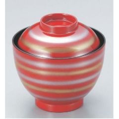 小吸椀 2.8寸玉子椀朱金銀ライン