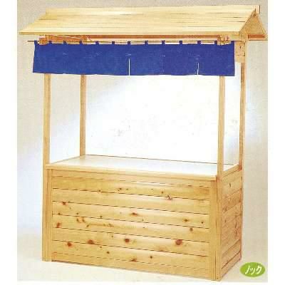 組立式屋台 白木節(天板メラミン化粧板)11-456-2 幅1800×奥行850×高さ2100mm