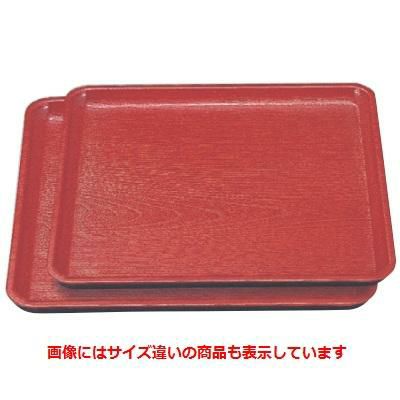 お盆 厚口木目盆朱8寸 NS加工