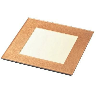 御膳 尺1寸角懐石プレートアイボリー/ブラウン雲流