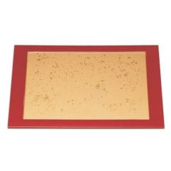 御膳 尺5寸額渕敷膳色紙金箔渕朱