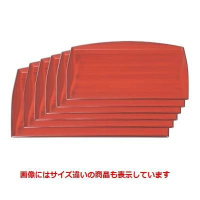 お盆 おもてなし盆赤茶刷毛目尺4寸 NS加工