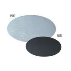 御膳 両面小判敷膳シルバー雲流/黒石目