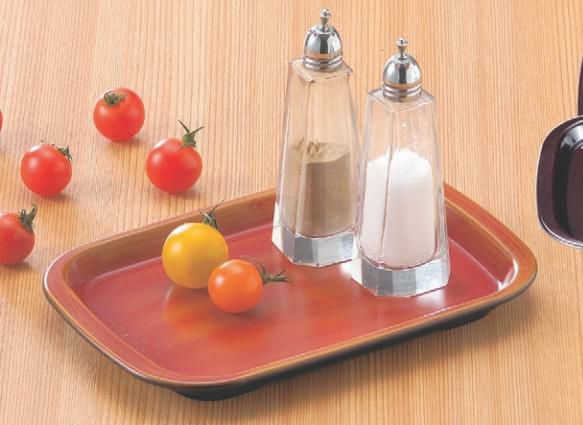 トレー スマートトレーオレンジ刷毛目(小)