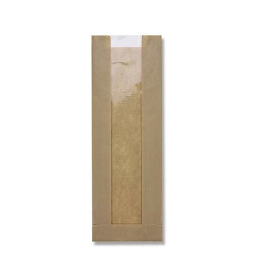 窓付ガゼットP 12-35 筋入無地クラフト 100枚