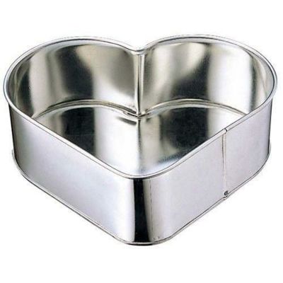ブリキ ハート デコレーション型 小(5寸)