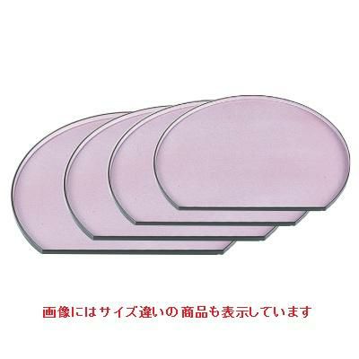 半月盆 半月会席盆ピンク雲流渕黒尺2寸 NS加工