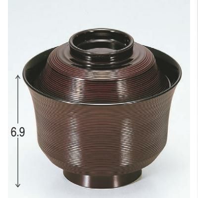 小吸椀 3.2寸竹型千筋椀溜 漆器