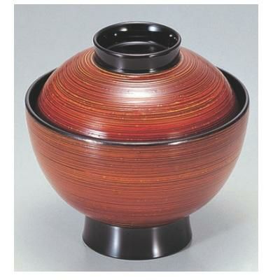 小吸椀  小丸椀春慶刷毛目  漆器 高さ70 直径:104