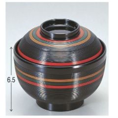 小吸椀 玉子千筋椀ロクロ目 漆器