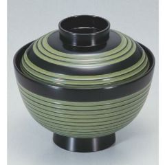 小吸椀 3.7寸荒筋椀緑ひも 漆器