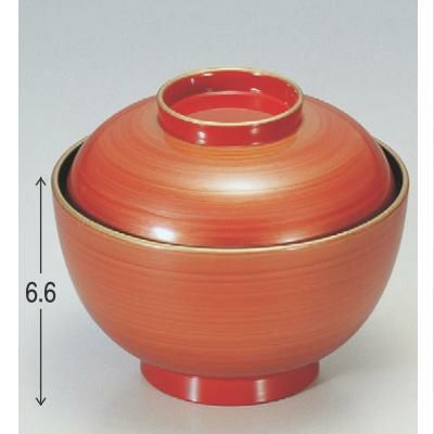 小吸椀 3.7寸丸山椀朱彩 漆器