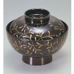 小吸椀 御殿吸椀溜南天 SH塗 漆器