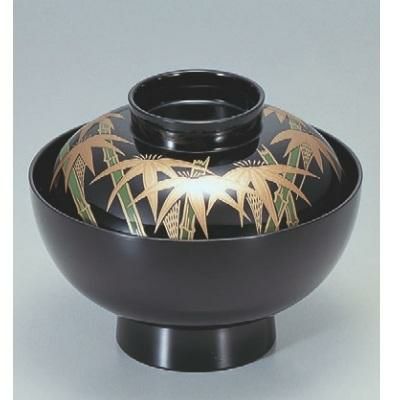 小吸椀 御殿吸椀黒竹 SH塗 漆器