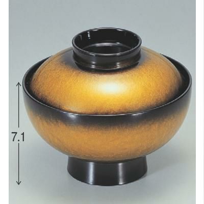 小吸椀 御殿吸椀アクアイエロー エ-ス塗 漆器