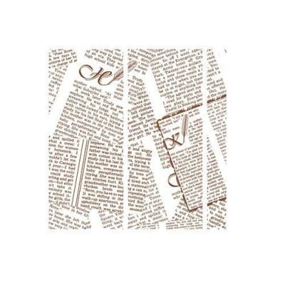 WAXペーパー フェザーイニシャル白 15-15