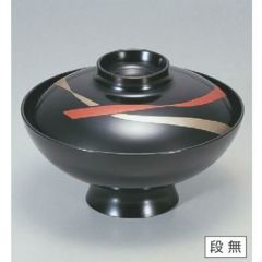 小吸椀 花小槌吸椀黒花帯 漆器