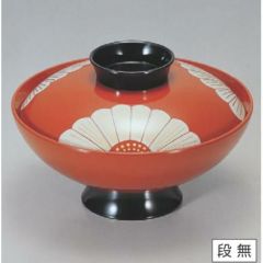 小吸椀 4.5寸小槌吸椀三ツ菊内朱 漆器
