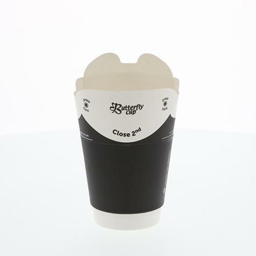 バタフライカップ 8オンスホットダブル ブラック 25個×20ケース