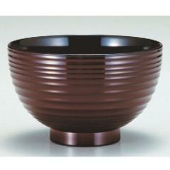 汁椀 3.8寸四季椀うるみ千筋内黒 漆器